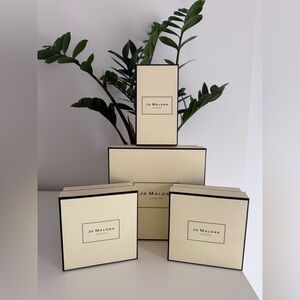 Jo Malone 4 Empty Gift Boxes + 2 Black Ribbon Bows